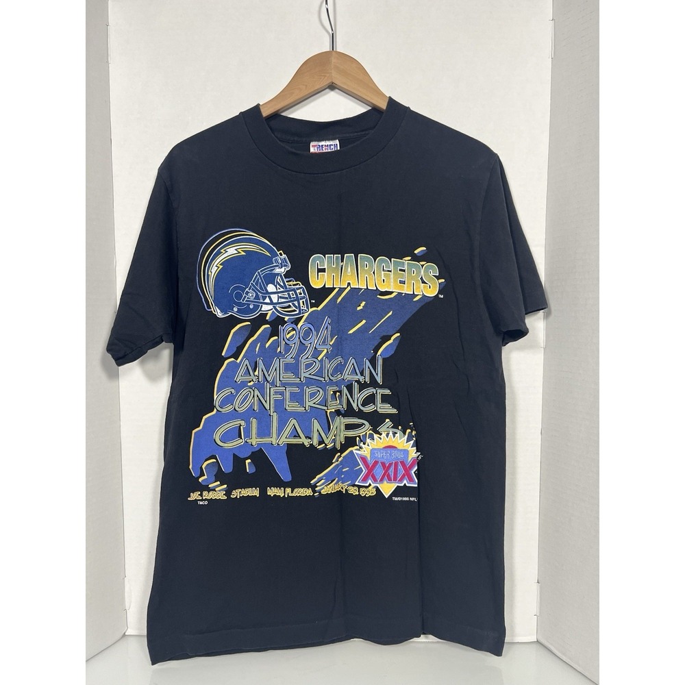 Vintage San Diego Chargers 1994 American Conference Champs Shirt Size L 108